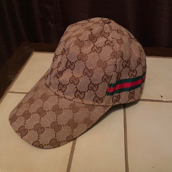 Original GG canvas baseball hat with web - Picture 1 of 8